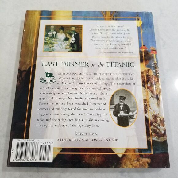 Last Dinner on the Titanic Menus and Recipes from the Great Liner hardcover book - Picture 2 of 10